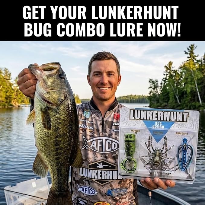 LUNKERHUNT Top Water Bass Fishing Lures | Realistic Weird Fishing Bait for Bass Fishing | Weedless bass Fishing Lures for Freshwater & Saltwater | Frog, Spider & Dragonfly (Bug Combo)