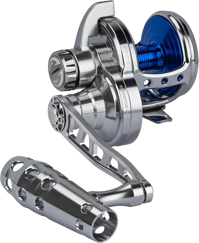 THKFISH Slow Pitch Jigging Reel, 55lbs Max Drag 6.3:1,9+2 Stainless BB Lever Drag Saltwater Heavy Duty Trolling Reel Slow Jigging Reel Saltwater Fishing