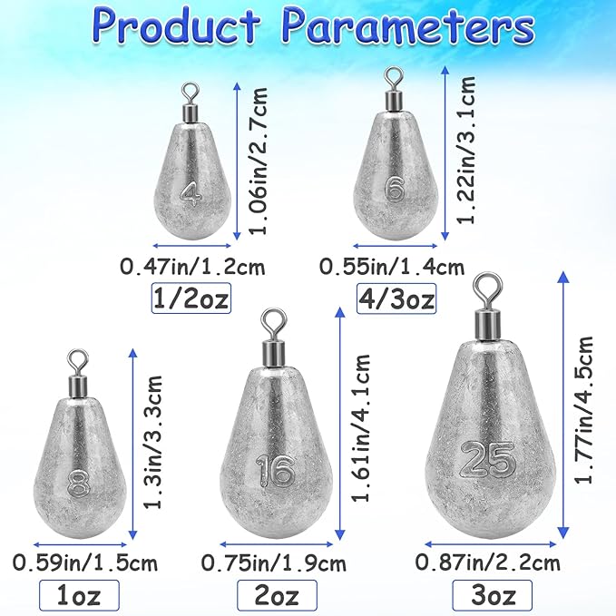 Long Casting Swivel Bell Sinkers Fishing Weights Drop Shot Weights with Swivels Fishing Lead Sinker 1/2oz 3/4oz 1oz 2oz 3oz