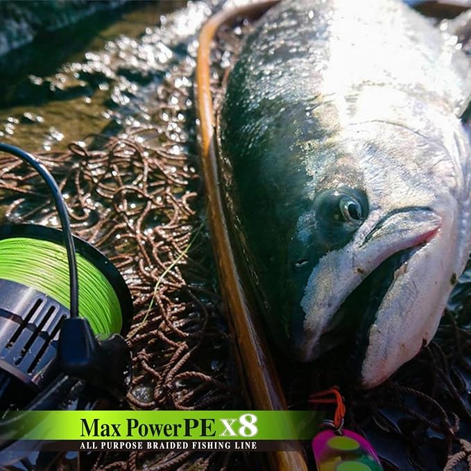 Varivas Max Power PE x8 Braided Fishing Line, Green, 150m, 200m