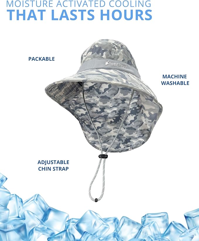 FROGG TOGGS Unisex Adult Chilly Pro Cooling Sun Shade Hat