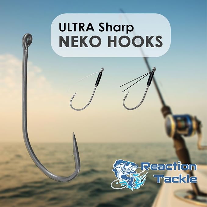 Reaction Tackle Neko/Wacky Hooks - #2/0 - Weedless Wire Guard