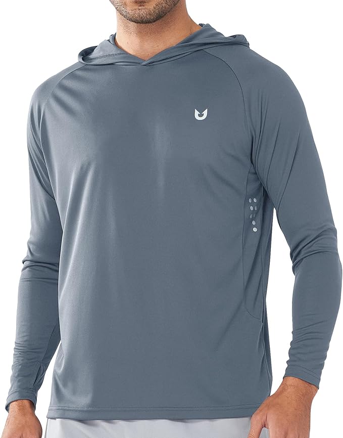 NORTHYARD Men's UPF 50+ Rash Guard Hoodie Long Sleeve Sun Protection Shirt Fishing Swim Beach Hiking Quick Dry Lightweight
