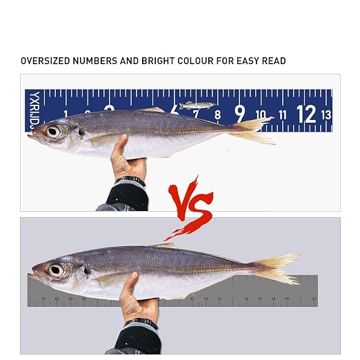 51 Inch Fishing Ruler Adhesive Waterproof Fishing Measuring Tape Tool for Boat Reflective Boat Ruler Sticker Glow Tape in The Dark