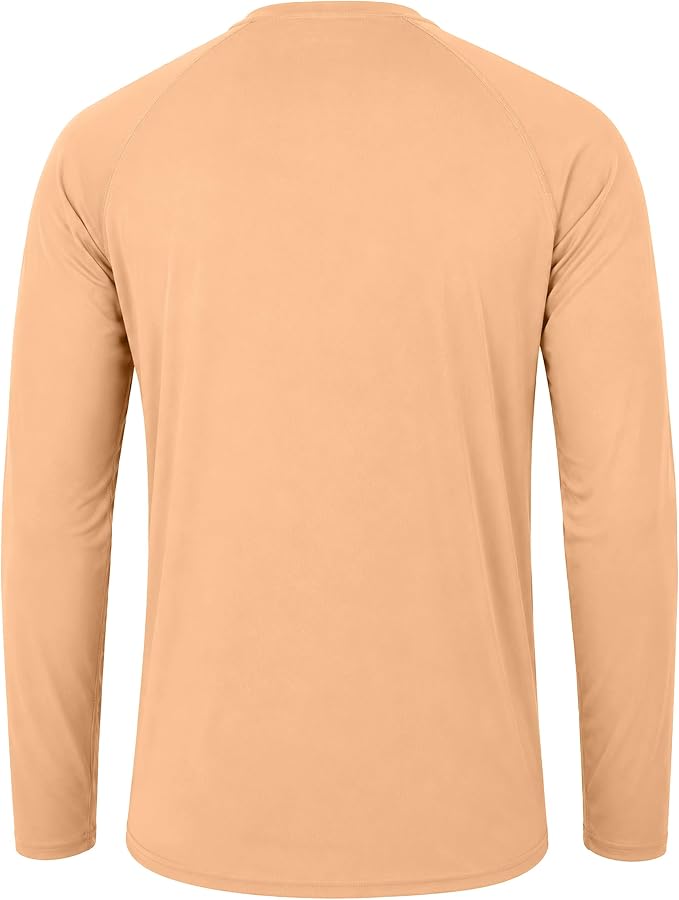 FISHEAL Men's Long Sleeve Fishing Shirts, UPF 50+ Camo Sun Protection Rash Guard, UV Shirt for Swimming Hunting Outdoor