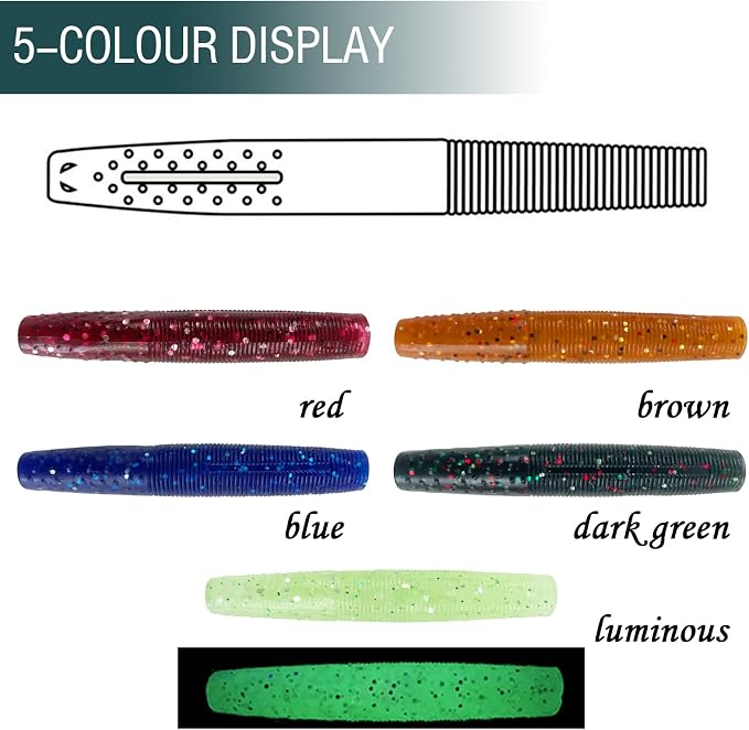 Soft Fishing Lures Kit Paddle Tail Swimbaits Plastic Worms Set Mixed Color Minnow Jerkbait Bass Lure Baitsfor Trout,Walleye,Crappie