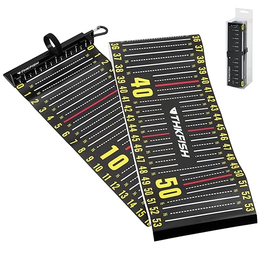 THKFISH 53in Fish Ruler with Measuring Board, Portable Waterproof Folding Fishing Ruler Fish Measuring Tape for Boat, Kayak, Coolers, Yacht and Workbench
