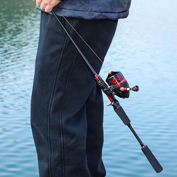 Sougayilang Spincast Fishing Rod and Reel Combo - 2-Piece Lightweight & Portable Casting Rod with Easy-to-Use Spincast Reel for Beginners, Youth, Freshwater Fishing