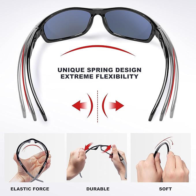 RIVBOS Polarized Sunglasses UV400 Protection for Men's and Women's Fishing, Cycling, and Outdoor Activities RB832
