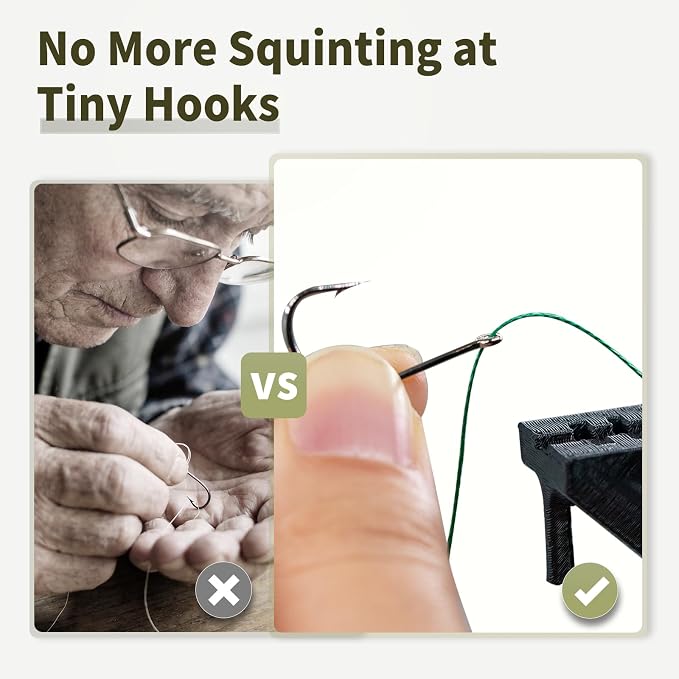 Fly Fishing Magnetic Fly Threader Tool for Small Hooks & Fine Tippet, Magnetic Hook Threader Knot Assist
