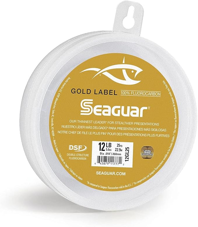 Seaguar Gold Label Fresh & Saltwater Fishing Leader Line, 100% Fluorocarbon