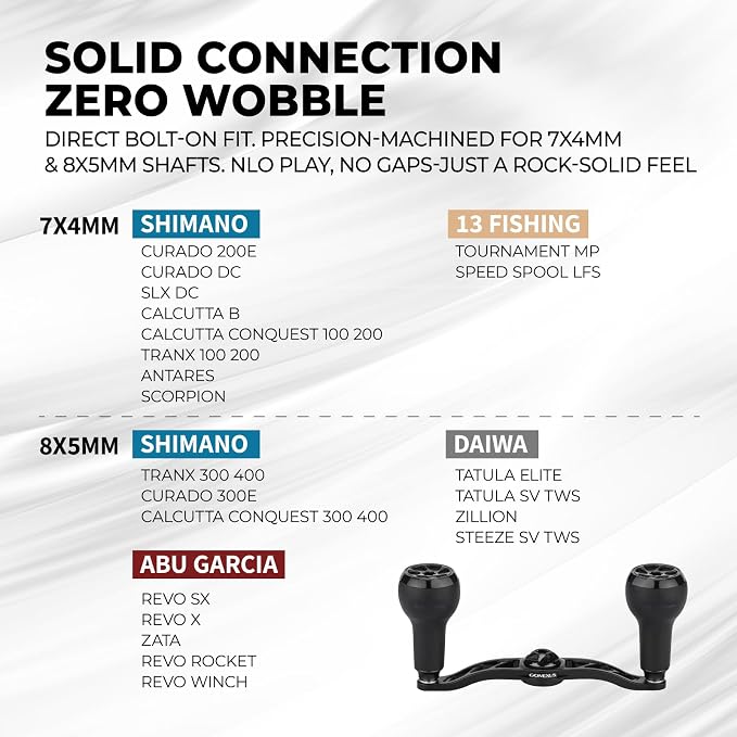 GOMEXUS Power Handle Compatible for Shimano SLX Tranx Daiwa Tatula Zillion Abu Garcia Revo 13 Fishing Baitcasting Reel Carnk Replacement Parts | Bass Fishing