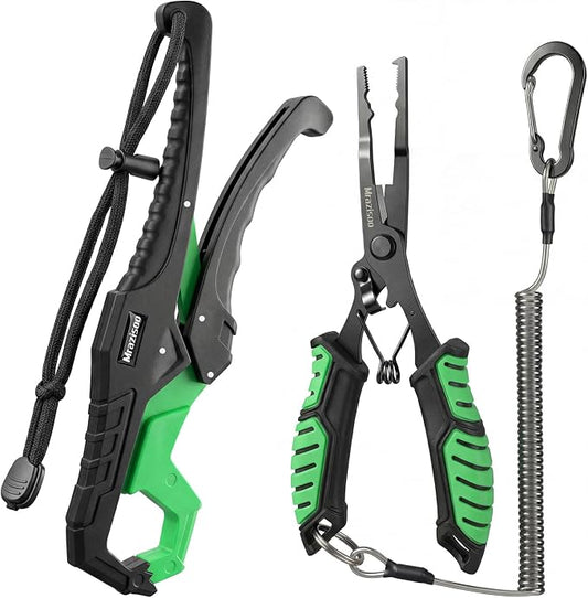 Fishing Tools Kit-Stainless Steel Fishing Pliers, Fish Lip Gripper, Multi-Functional Jaw Anti-Corrosion, Fishmen Must Have Fishing Gear