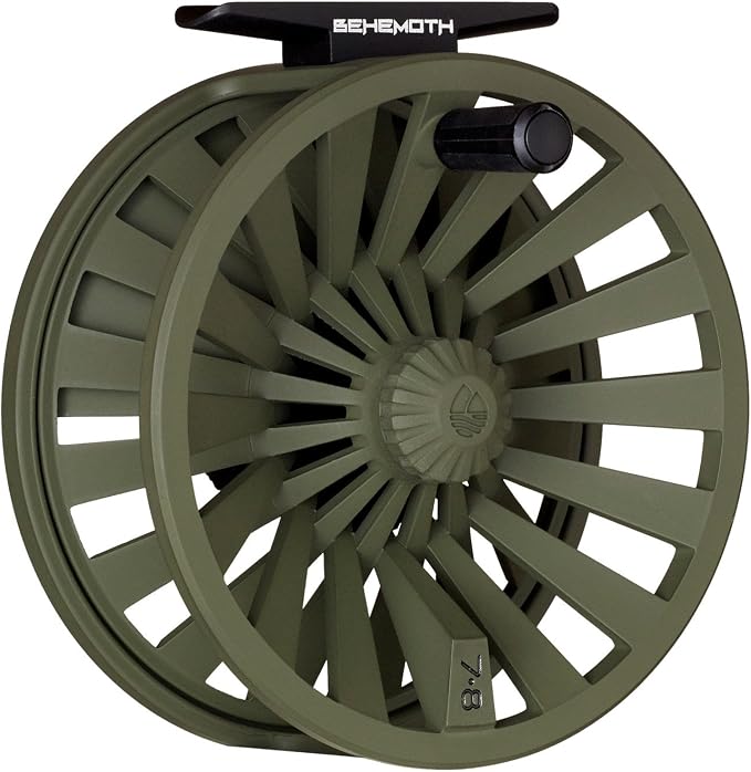 Redington Behemoth Fly Reel – Heavy-Duty Carbon Drag, Large Arbor, Die-Cast Frame & Deep V-Spool – Freshwater & Saltwater Fly Fishing Reel for Trout, Bass, Salmon & Big Game