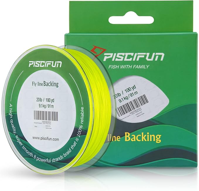 Piscifun Fly Line Backing, Braided Fly Backing Line