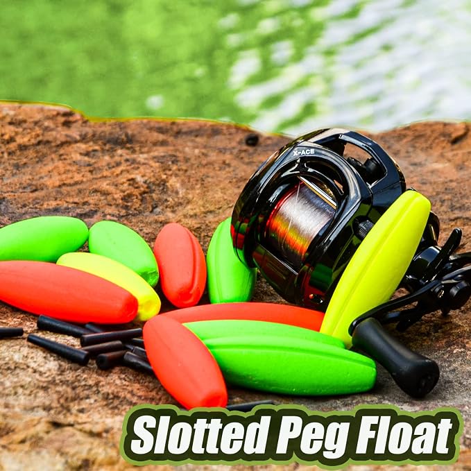 Peg Floats Slotted丨Fishing Floats for Catfish丨Fishing Cigar Foam Bobber for Santee Rig丨1.5in，2in，2.5in，3in