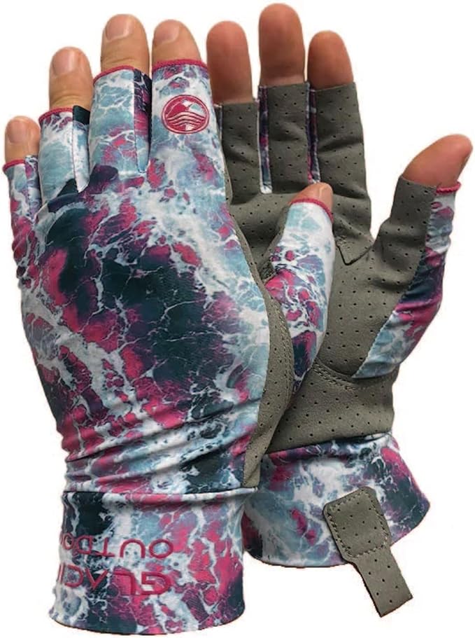 Glacier Glove Ascension Bay 50+ Sun Protection Durable Lightweight Breathable Quick-Dry Fingerless Outdoor Fishing Sun Glove