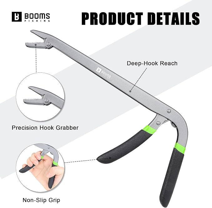 Booms Fishing R1 Stainless Steel Fish Hook Remover Extractor, 11-1/2 inches