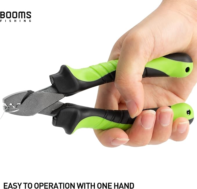 Booms Fishing CP2 Fishing Crimping Tool for Single-Barrel Sleeves, Green