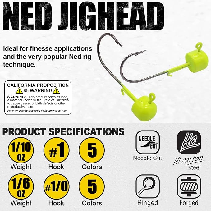 Ned-Rig-Kit-Finesse-Baits-Soft-Plastic-Worms-Fising-Lure for Bass Stick Swimbait Minnow Crawfish Lures Shroom Ned Jig Head Kit