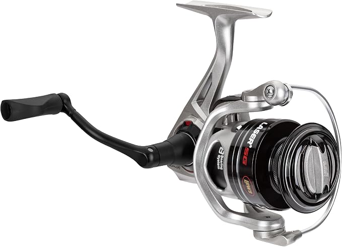 Lew's Laser SG Speed Spin Freshwater Spinning Fishing Reel, Right or Left-Hand Retrieve, 5.2:1, Zero Reverse 1-Way Clutch Bearing, Silver