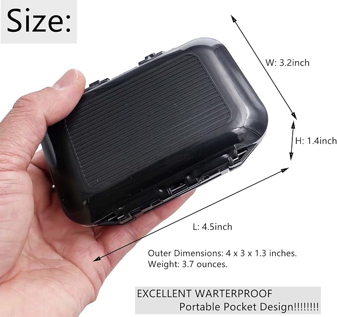 Waterproof Fishing Lure Box Spoon Hooks Baits Storage Tackle Box Containers for Casting Fishing Fly Fishing,Large/Medium/Small Lure Case