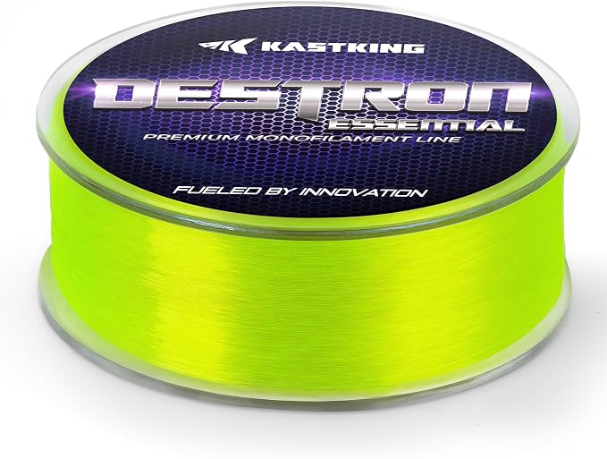 KastKing Destron Essential Monofilament Fishing Line, Advanced Polymer Coating for High Abrasion Resistance, Super Smooth, High Strength, Low Memory Mono Line, Fresh and Saltwater Fishing