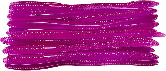 20 Pcs 5" Finesse Trick Worm (Scent, Float) Soft Plastic Bait for Bass Fishing