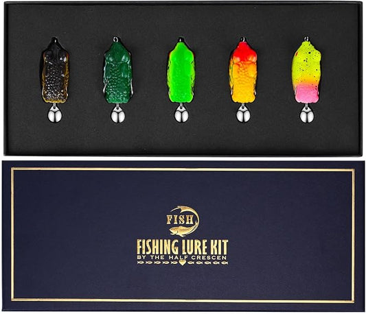 5PCS Frog Lures for TopWater Bass Fishing Lures,Freshwater and Saltwater Fishing Gear Kit for 2026 Surprise Gift