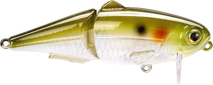 Strike King (HCWS2-864) Wake Shad Fishing Lure, Single Jointed Swimming Topwater Wakebait, 1-Ounce, Size 2 Treble Hooks, Ghost Herring