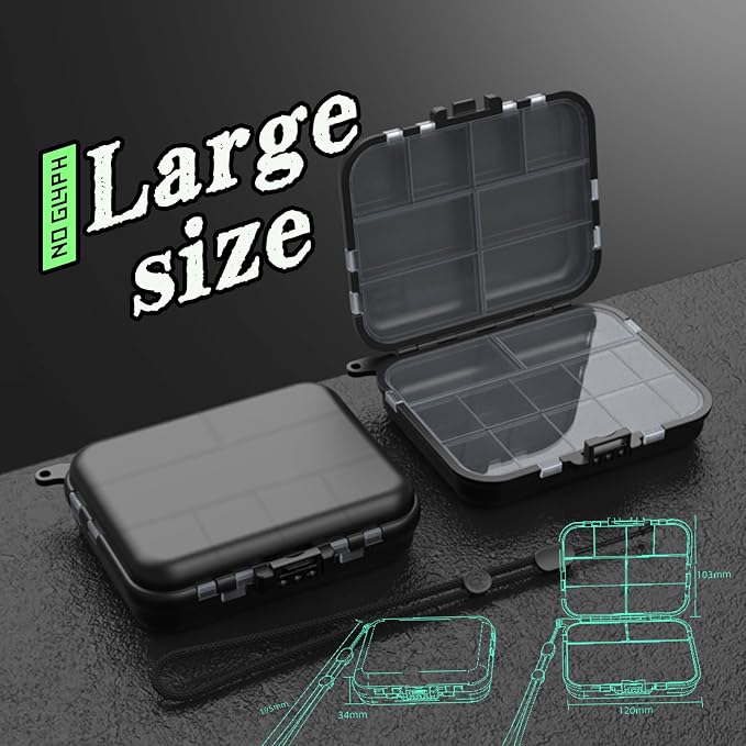 5 Pack Mini Plastic Tackle Boxes for Small Tackle Box Organizer, Ideal for Fishing Storage Containers, Kayak Fly Boxes Large