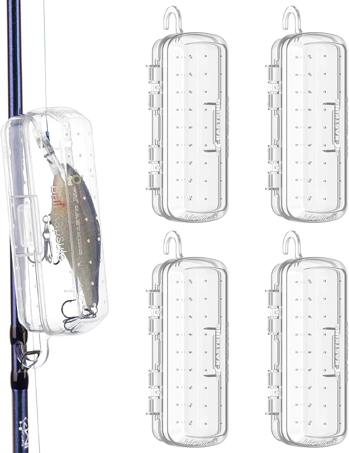 KastKing Bait Kapsule – Lure Cover with Vent Holes, Protects Hooks, Multiple Sizes (S, M, L, Jumbo,Drop Shot) - Multiple Attachments for Freshwater & Saltwater Fishing Gear. Patent Pending.