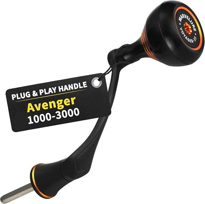 Locked-Type Power Handle (Hexagon Shaft) Compatible for Okuma Ceymar Avenger Inspira Helios Epixor XT Spinning Fishing Reels (Not for Ceymar HD)