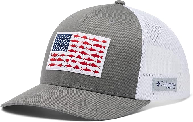 Columbia Unisex PFG Fish Flag Mesh Ball Cap