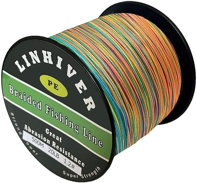 Braided Fishing Line, Strong Power, Great Abrasion Resistance, Thin Diameter, No Stretch, Low Memory and High Sensitivity(164/328/547/1093Yds) 10/15/20/30/40/50/60/70/80/100LB,4/8 Strands