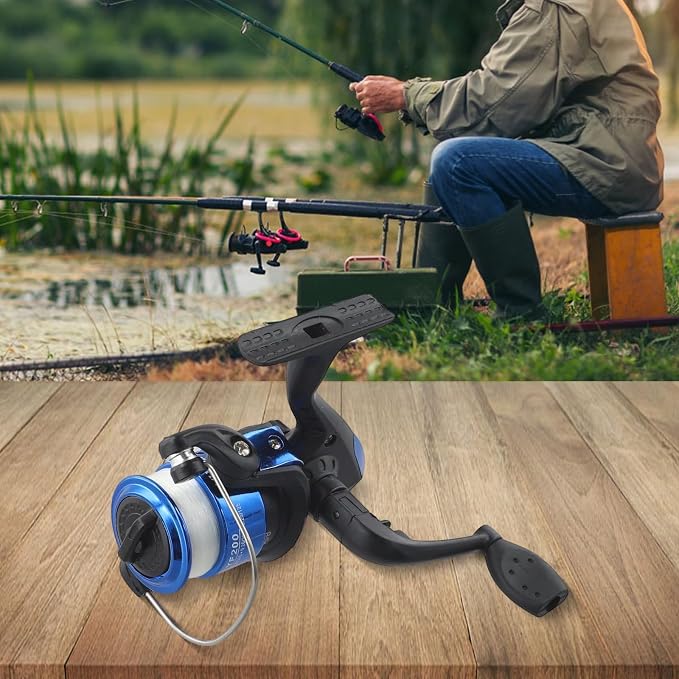 Fishing Reel with 5.2:1 Gear Ratio, Lightweight 153g Reel with Pre-spooled Line for Freshwater Saltwater, Smooth Drag System