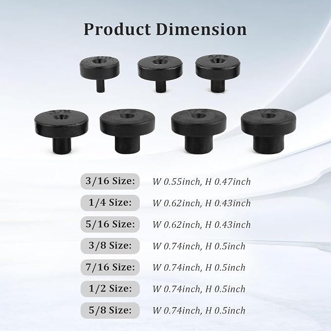 7PCS Double Flare Tool Adapters Set,Brake Line Flaring Tool to Connect 3/16'' 1/4'' 5/16'' 3/8'' 7/16'' 1/2'' 5/8'' Brake Circuits,Universal Flare Tool Car Accessories for Car Truck SUV