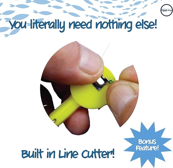 HOOK-EZE Nail Fishing Knot Tying Tool, Fly Fishing Accessories for Tying Line to Fish Hooks - Gear and Equipment, Gadget to Tie Knots Quick and Easy - Stocking Stuffers & Gifts for Men (4 pcs)