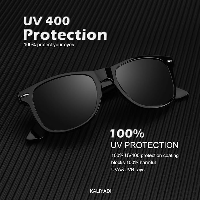 KALIYADI Polarized Sunglasses for Men and Women Matte Finish Sun glasses Color Mirror Lens UV Blocking (3 Pack)
