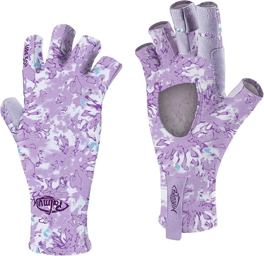 Palmyth UV Protection Fishing Fingerless Gloves UPF50+ Sun Gloves Men Women for Kayaking, Hiking, Paddling, Driving, Canoeing, Rowing
