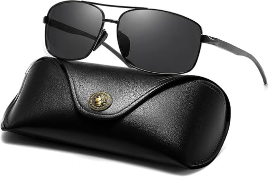 SUNGAIT Ultra Lightweight Rectangular Polarized Sunglasses Men UV400 Protection