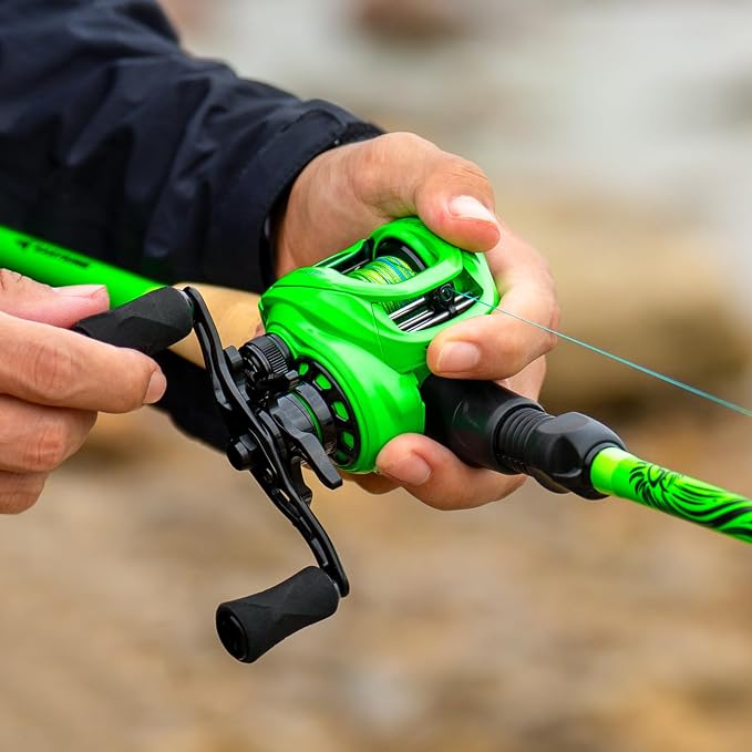 KastKing Zephyr Dual-Tip Fishing Rod and Reel Combo,Spinning & Baitcaster Combo,Dual Tips Section for Different Powers,IM6 Graphite 2-Piece Rod with Extra Tip,Sensitive & Powerful,Freshwater Fishing