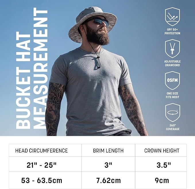 Soul of Adventure Bucket Hat | UV 50+ for Adults | Sun Protection with Adjustable Fit, Moisture-Wicking Fabric