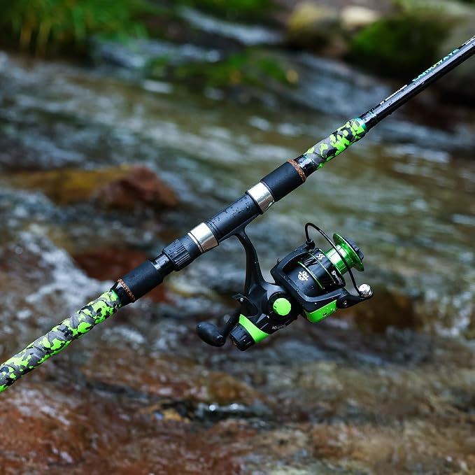 Sougayilang 3 Piece Surf Fishing Rod Combo Medium/Heavy Travel Spinning Rod with 5000 Size Reel Baitfeeder Combo(9'/10'/11'12')