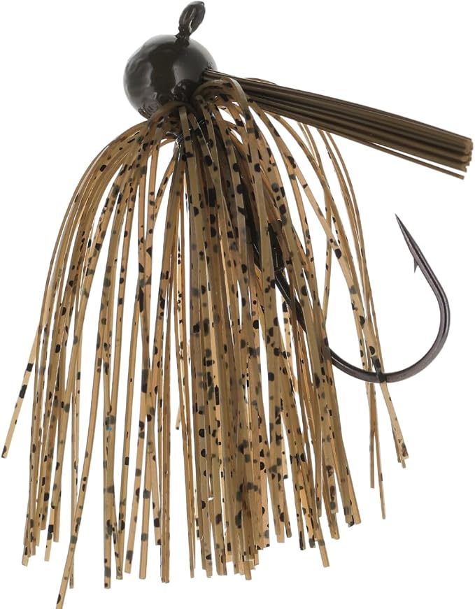 Reaction Tackle Football Jigs for Bass Fishing - Weedless Bait Design/Foot Ball Jig Head/Fishing Lures and Silicone Skirt - Also Pike, Walleye and Muskie and More (3-Pack)