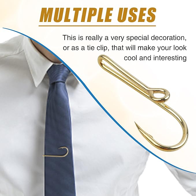 Fishing Hook Hat Pins,10pcs/20pcs Pins for Fishing Hat Hook Clip,Tie Clips for Hat Clasp Fashion Trend Hat Decoration Gold&Black