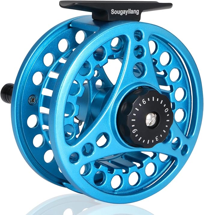 Sougayilang Fly Fishing Reel, Die Cast Aluminum Fly Reel, 5/6, 7/8, Weight Saltwater Fly Reels, 5/6, 7/8, Weight Saltwater Fly Reels