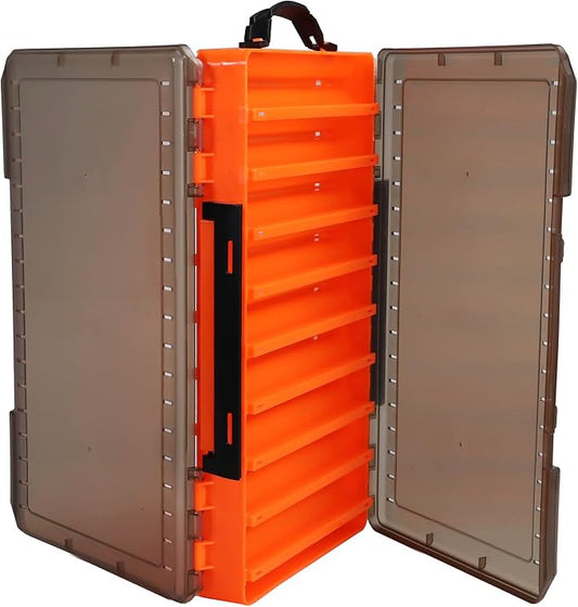 Fishing Lure Box Double Sided Tackle Box 18 Compartment Lure Box 3700 Tackle Tray Crankbait Storage Spinner Bait Tackle Box Large Bait Box