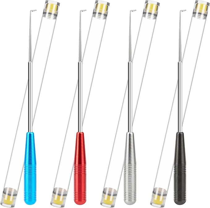 Fish Hook Remover Tool, 4PCS Fishing Hook Quick Removal Device, Fishing Gear Security Equipment Kits for Adult, Hook Extractor Accessories Tools with Storage Tube