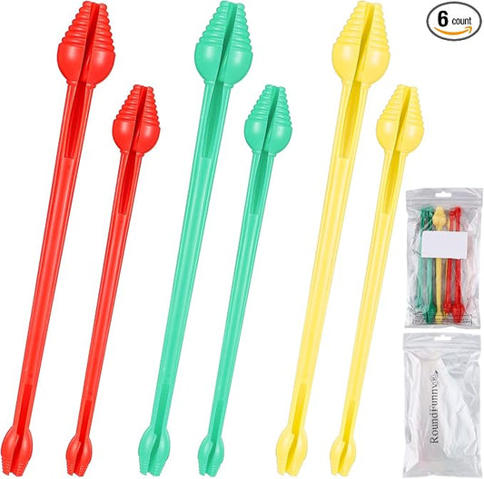 RoundFunny 6 Pcs Fish Hook Remover Tool Plastic Snelled Hook Disgorger Portable Unhook Extractor Tool for Fishing Gear Accessories